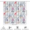 Watercolor Gnomes Shower Curtain Nordic Style Home Decor Waterproof Fabric Bathroom Accessories For Kids Room Decoration Pink Wh