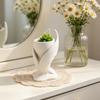 3D-gedrehter Engelsflügel-Blumentopf, Mini-Dekorations-Sukkulententopf, Handflächengroßer Schreibtisch-Blumentopf für Zuhause Büro Kleine Pflanzen Stifthalter Geschenk