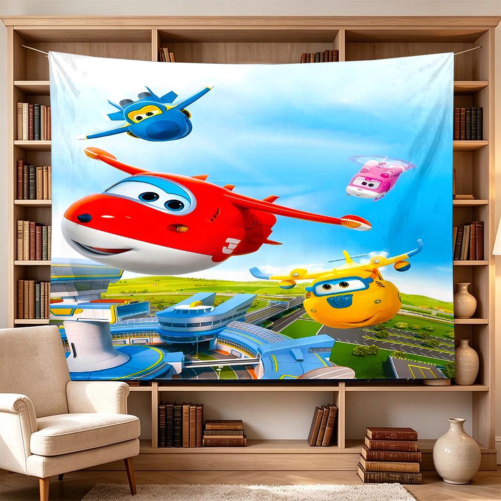 Train Adventure: Titipo's Journey Large Wall Tapestry,Ideal for Office Backdrops, Holiday Gifts, Home Decor (Living Room, Bedroom, Dorm, Parties), and