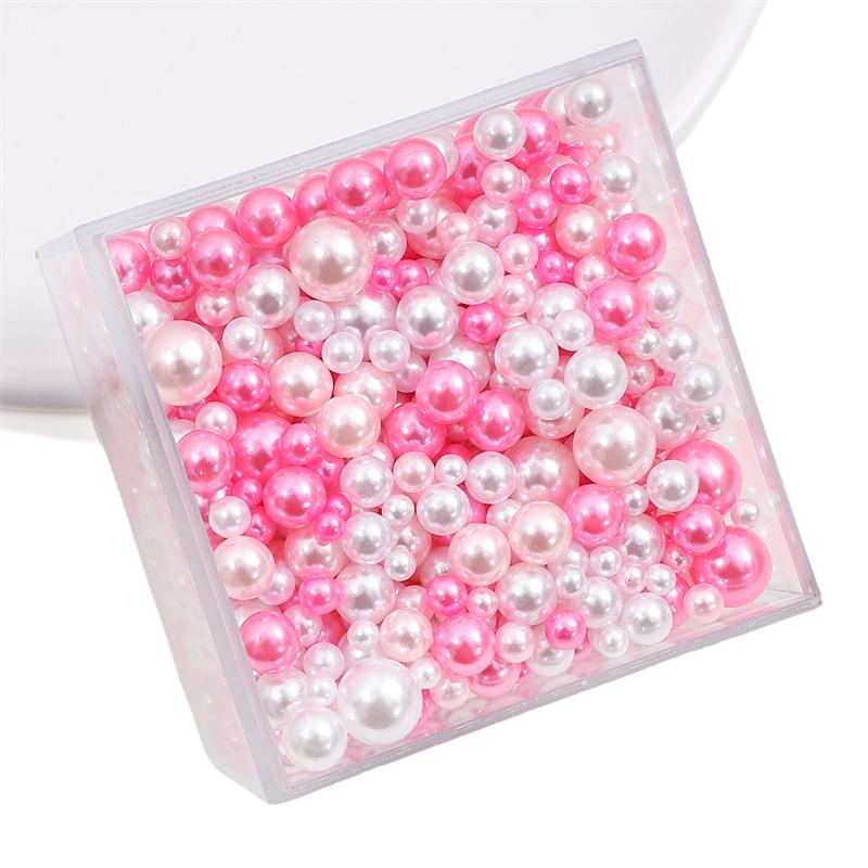 

3-8 мм 10/50 г случайные смешанные жемчужные бусины без отверстий, круглые бусины из АБС-пластика для рукоделия, изготовления ювелирных изделий 3-8mm 10g