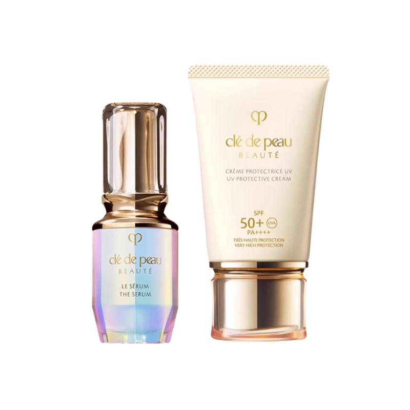 Clé De Peau Beauté (Cpb) 2 Piece Set (Serum, Sunscreen) Sunscreen 50ml + Serum 30ml