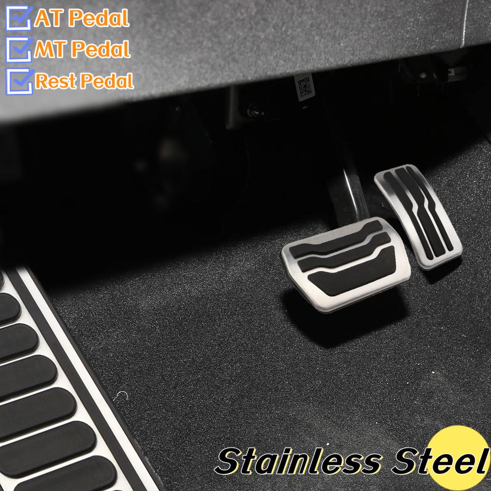 AJO1 Stainless Steel Car Pedal Cover for Ford Focus 2 3 4 MK2 MK3 MK4 RS ST 2005-2020 Kuga Escape 2009-2020 LHD Pads Pedals Parts