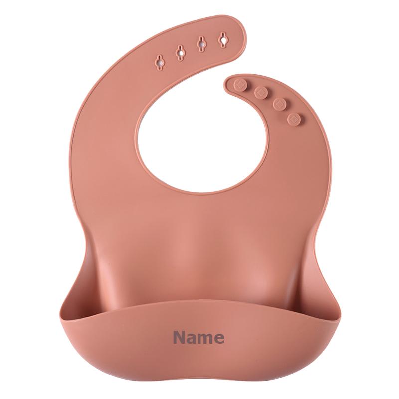 Non-Toxic Silicone Bib Baby Drool Catcher With Free Name Engraving Creative Gifts For Children And Children