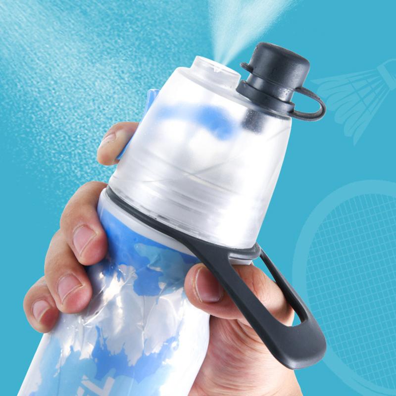 Water Bottle Sport Meet Cycling Cold Spray Cup Portable Outdoor Drinking Container Hiking Camp Travel Kettle Adult Kids 500Ml