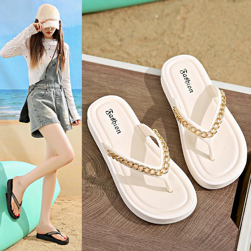 New Stylish and Versatile Flip-flops for Women Flat Beach Shoes