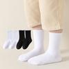 5Pairs/set Children's Socks For Girls Boys Cotton White Black Gray Socks For Kids Spring Autumn Student Sport Sock 2-11Y