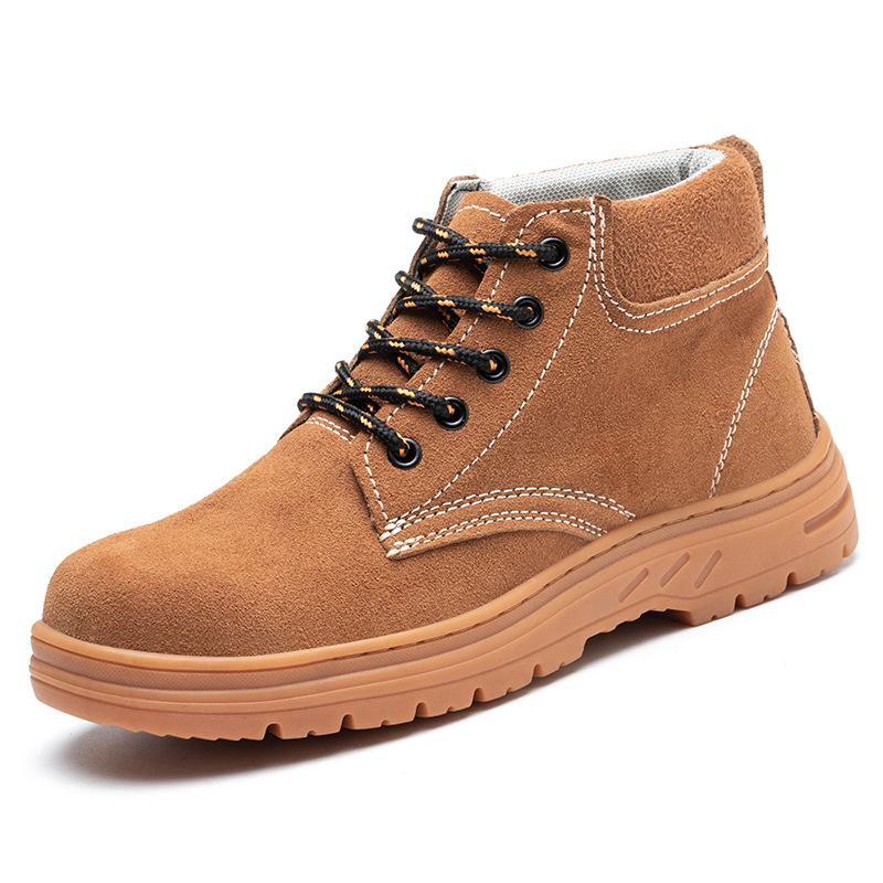Labor Insurance Shoes Men's Steel Baotou Anti-smashing and Anti-piercing Lightweight High-top Safety Electric Welding Work Shoes