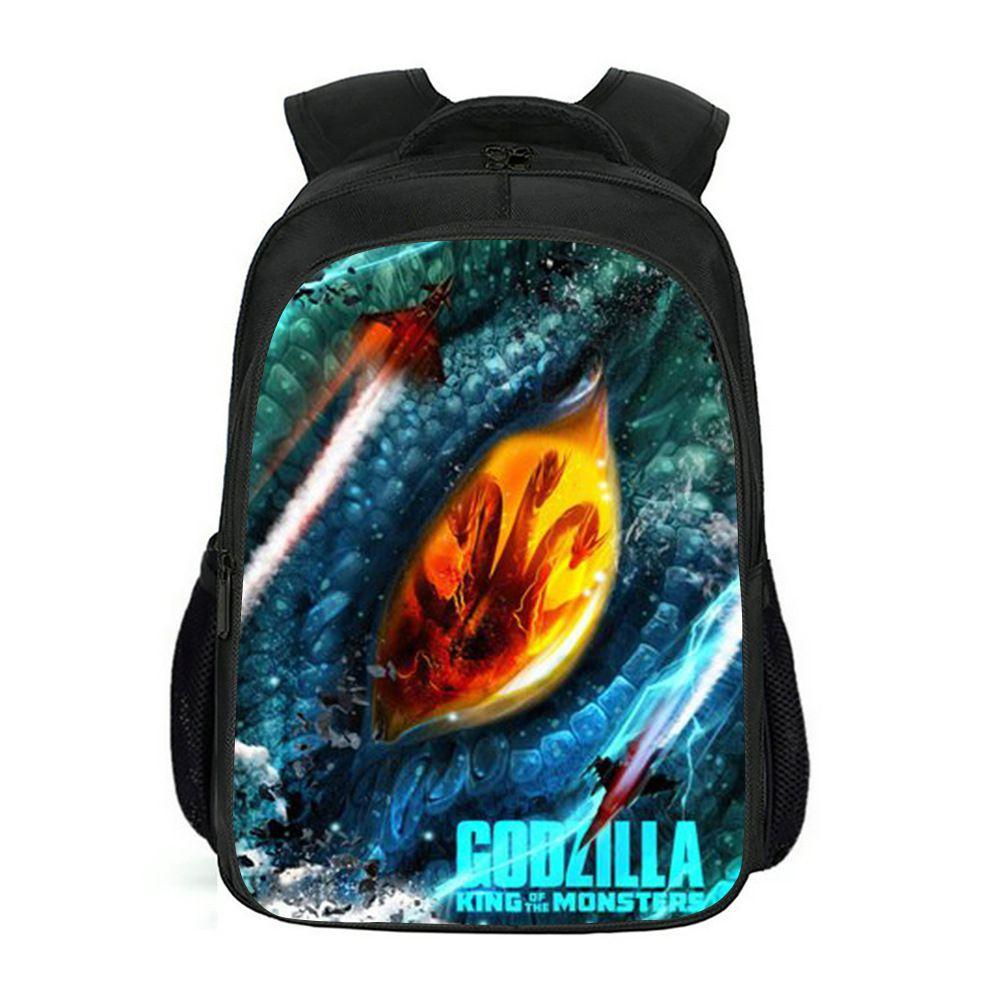 Spacious Godzilla King Of The Monsters Backpack For School Students And Kids
