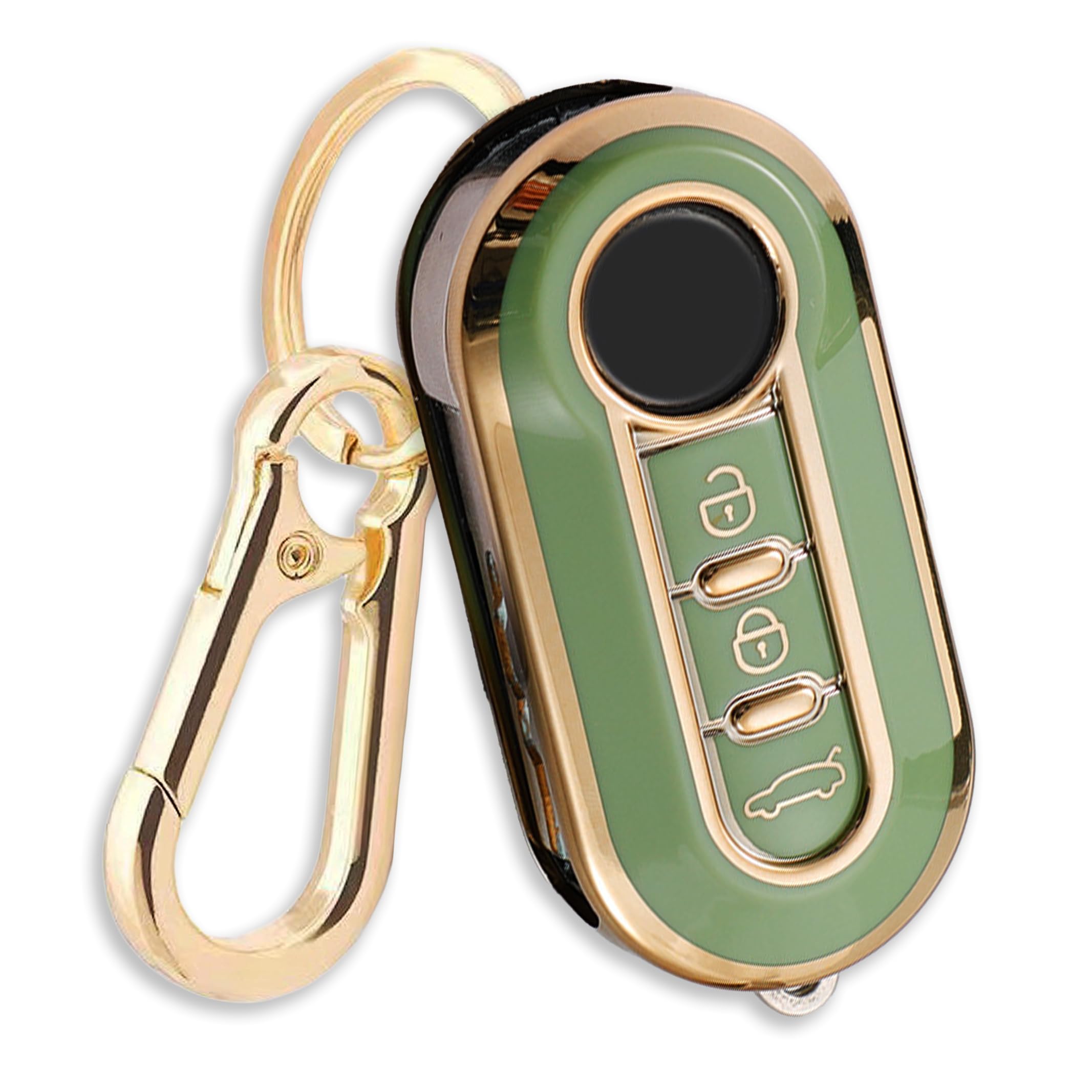 [FRACTAL CREATION] Compatible with Fiat Abarth Key Case Key Cover For Fiat 500/Abarth 595 зелёный