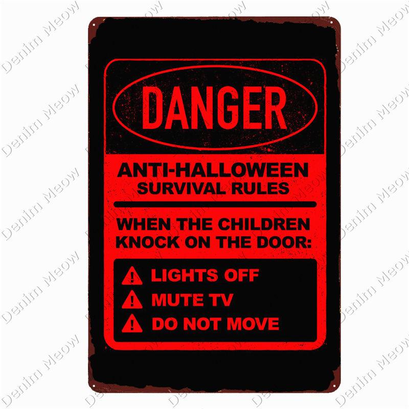 Halloween Party Poster, Happy Halloween Vintage Metal Signs, Bar, Pub, Cafe, Home Decor, Tin Painting, Tin Plate, N369