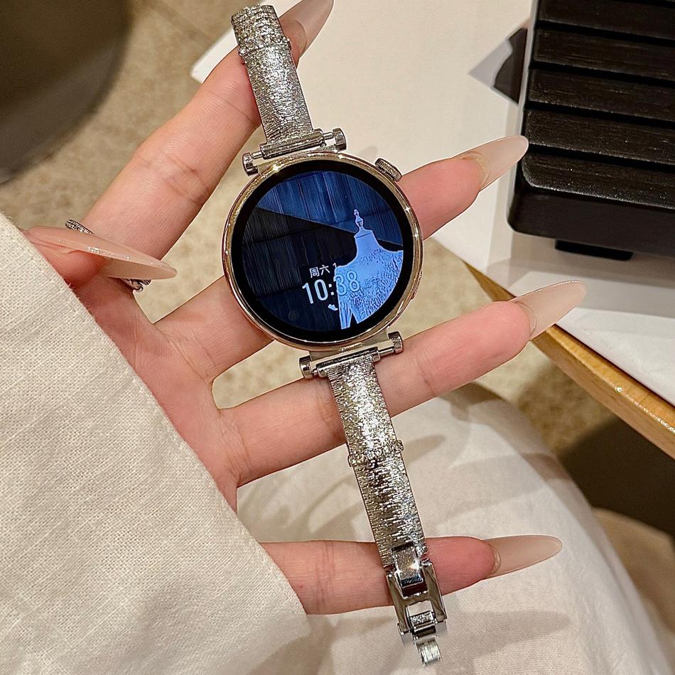 

18/20/22MM Watch Band For Samsung Galaxy Watch 8/7/4 6 Classic 5Pro Diamond Brushed Metal Bracelet Strap For Amazfit Bip/GTS GT2 18MM