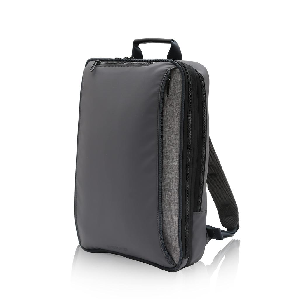 Moustache On Time Business Compatible with Men's Backpack, Slim, Lightweight, Expandable, 13.3-inch PCs, JNO-2821 (Gray)