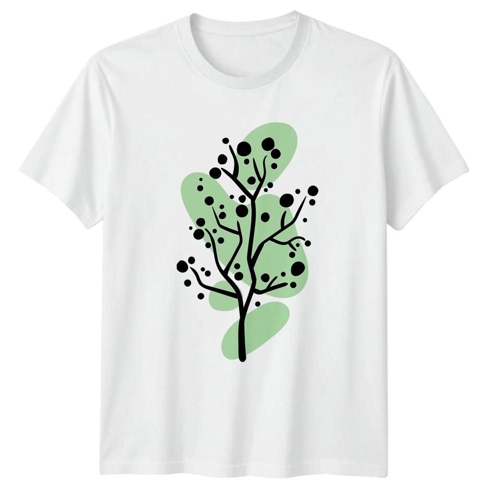 Minimalist Abstract Tree Nature TShirt Botanical Art Nature Birthday Gift S