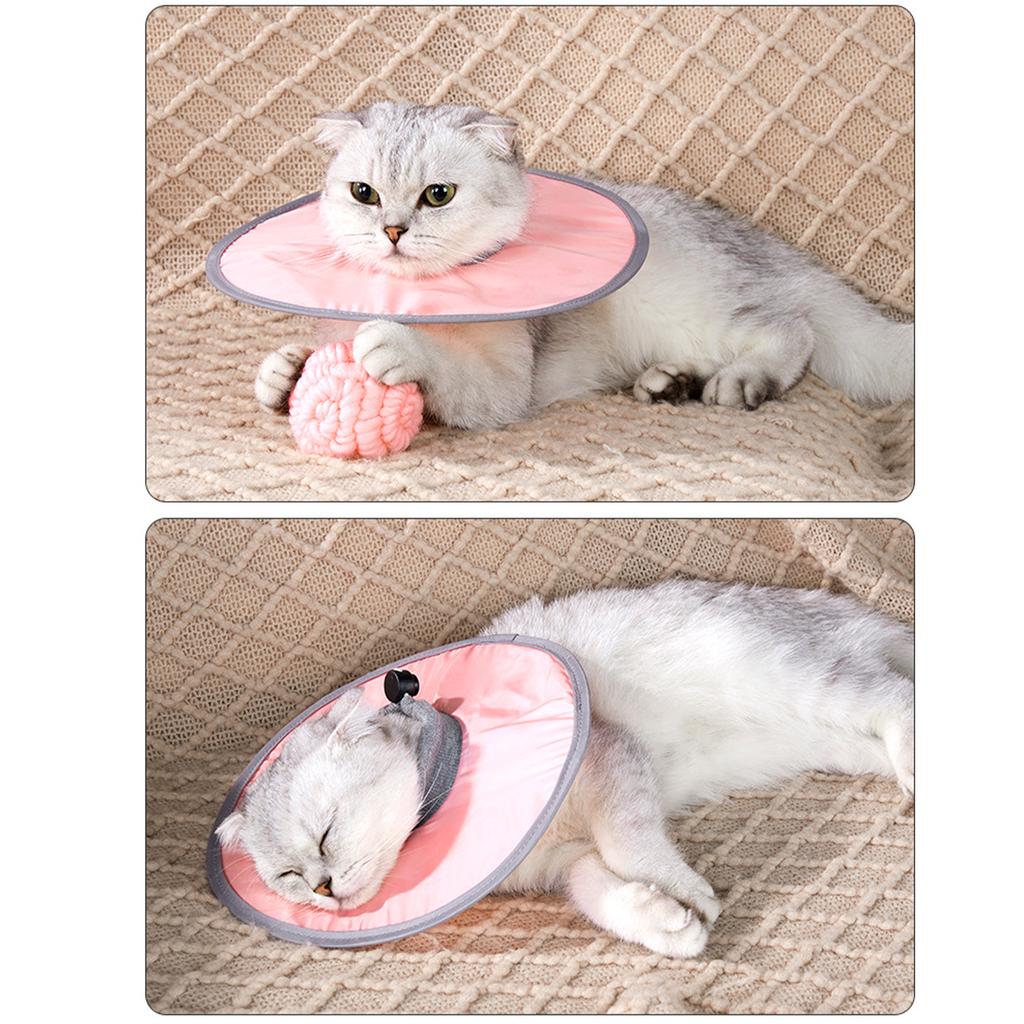 Postoperatives Genesungshalsband für Katzen, wasserdicht und verstellbar, schützendes Elizabethanisches Haustierhalsband zur Verhinderung von Lecken