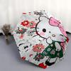 1pc Hello Kitty Floral Print Automatic Opening Folding Umbrella with 8-Rib Iron Frame - Perfect for Outdoor Use, Festive Gifts, Travel, Daily Use, and