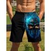 2025 Neue Herren Strandhose Horror Totenkopf 3D Gedruckte Herrenshorts Sommer Schnelltrocknende Badehosen Herrenbekleidung Hawaiianische Trendige Shorts