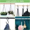 2Pcs Metal S-Shape Hook Garden Hanging Clasp Kitchen Pot Rack Bedroom Bags Clothes Towels Closet Rod S Hanger Hooks With Buckle