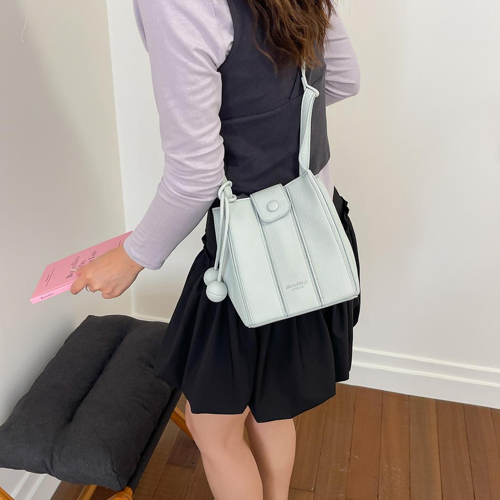 Handbag, Small Handbag, Simple Bucket Bag, Single Shoulder Crossbody Bag