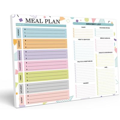 Caderno Magnético Planejador Semanal de Refeições