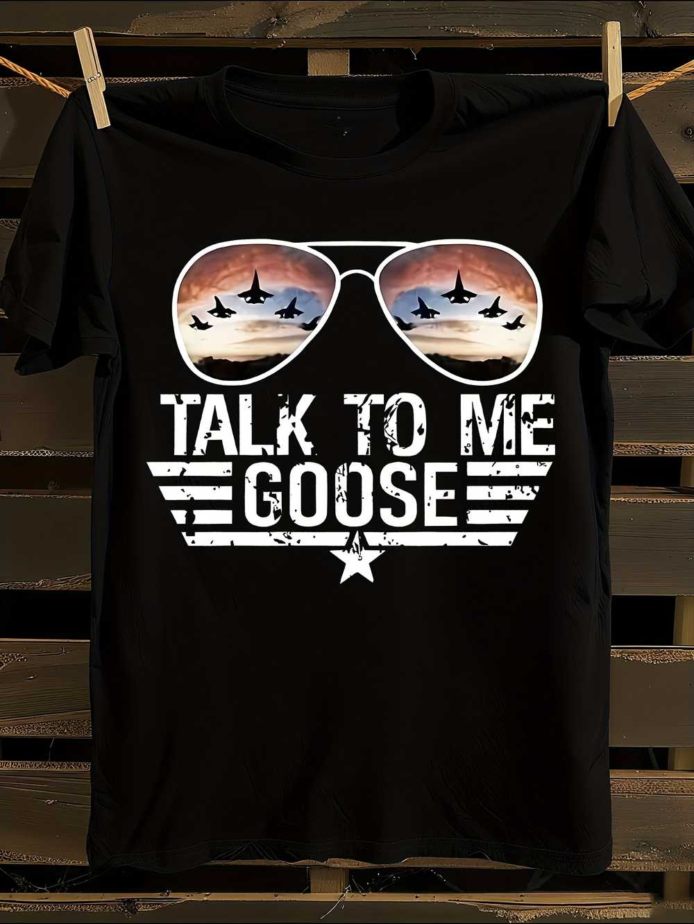 s &  s Talk to Me Goose Aviation-Themed T-Shirt S