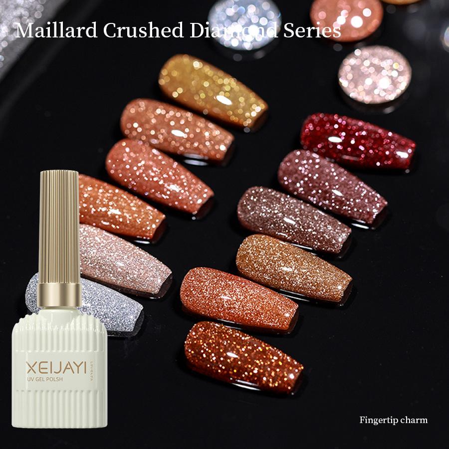 Nail Polish Glue Milk Bottle Broken Diamond Flash Internet Celebrity Whitening Nail Professional Phototherapy Glue