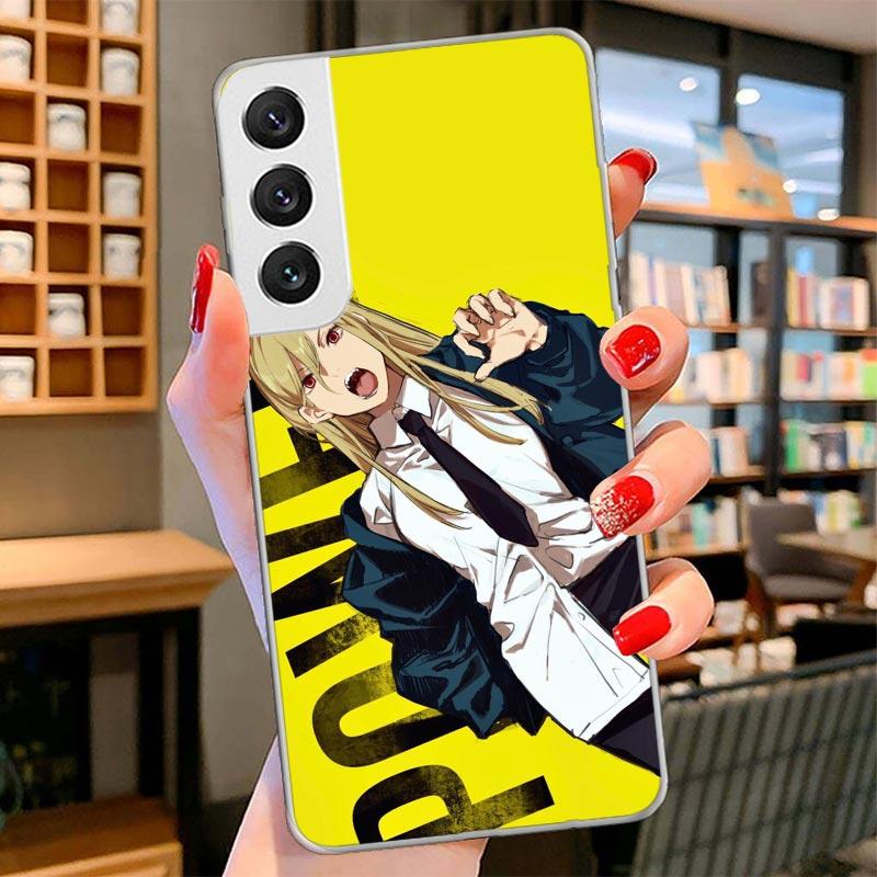 Chainsaw Makima Power Cover Phone Case For Samsung Galaxy S26 S25 Edge S24 Ultra S23 S22 Plus S21 S20 FE Soft Fundas Shell Galax