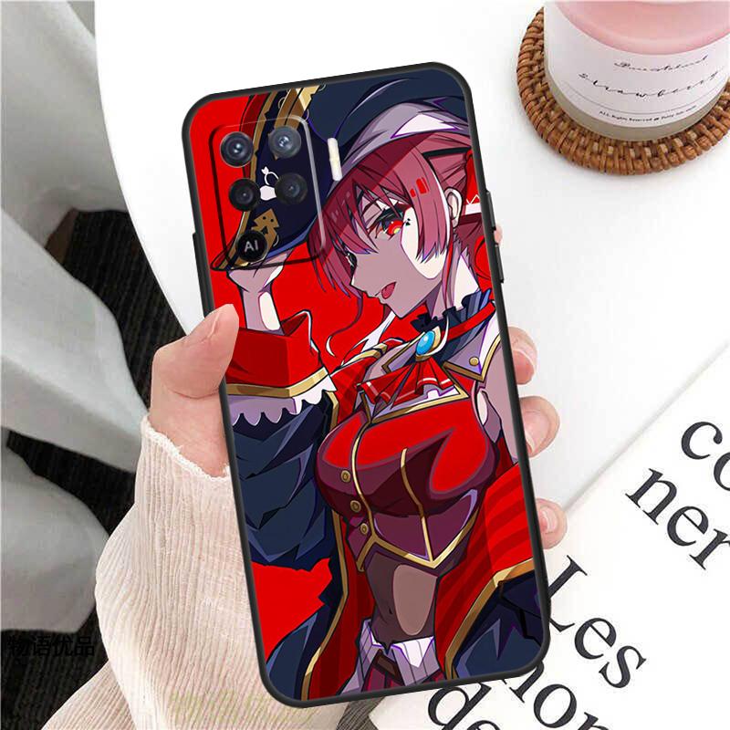 Houshou Marine Hololive Case For Oppo A78 A54 A74 A94 A17 A57 A77 A76 A16 A96 A18 A60 A80 A40 A38 A58 A98 A15 A5 Pro