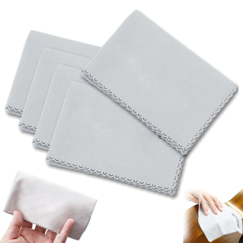 TokTech Gitar Kluter, 18x18cm, Sett med 5, for Vedlikehold og Rengjøring av Strenginstrumenter, Absorberende, Utmerket Rengjøringsytelse, Dobbeltsidig Bruk,