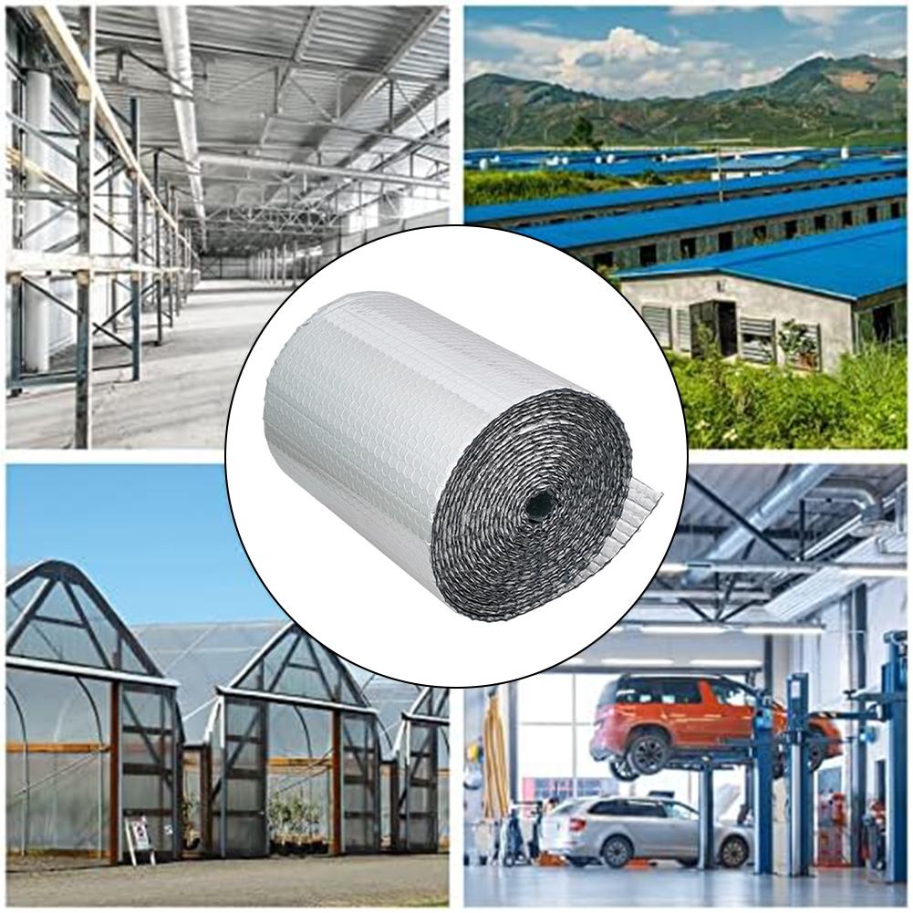 Doble Capa Papel de Aluminio Foil de Burbujas Aislamiento Altamente Reflectante Ahorro de Energía Ignífugo Resistencia al Calor Fácil Instalación