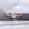 Huitan Wedding Band Eternity Rings Women Brilliant Round Zirconia Luxury Engagement Rings Thin Elegant Female Jewelry