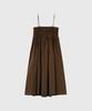 General Idea Shirred Banding Sleeveless Dress [Brown] / Gf2Lop516
