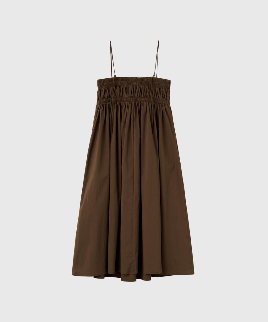 General Idea Shirred Banding Sleeveless Dress [Brown] / Gf2Lop516
