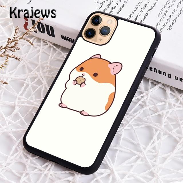 Krajews Cartoon Hamster Soft Phone Case Cover For iPhone 14 5 SE 6s 7 8 Plus XR XS 11 12 13 Pro Max Samsung Galaxy S21 S22ultra