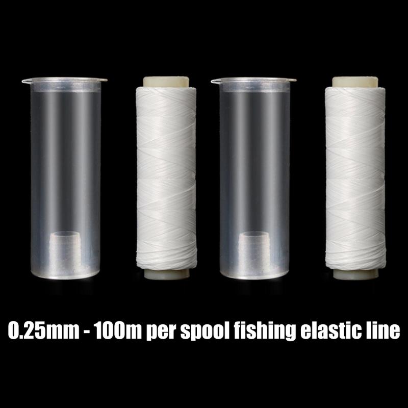 Nonslip Fishing Elastics Cord 0.2mm Diameter Compacts Design for Secure Baits Attachments Outdoor Fishing Gear 0.25mm