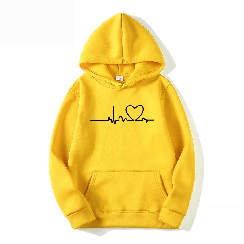 Trendy Cross-Border Couple Hoodies: Autumn/Winter Velvet Print with Kangaroo Pocket