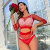 Sexy Plus Size Lingerie Sets Fishnet Two Piece Bikini Charming Nightgown Porn Women's Secret Clothing Lovely Beautiful Bodysuits