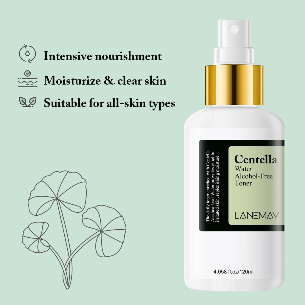 Centella Alcohol-Free Toner-Instensive Nourishment-Moisturize & Clear Skin-Suitable For All Skin Types, 120ml