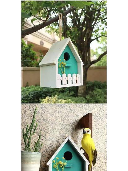 Xianci Outdoor Vogelhaus aus Massivholz: Garten-, Hof- oder Balkondekoration Ornament.