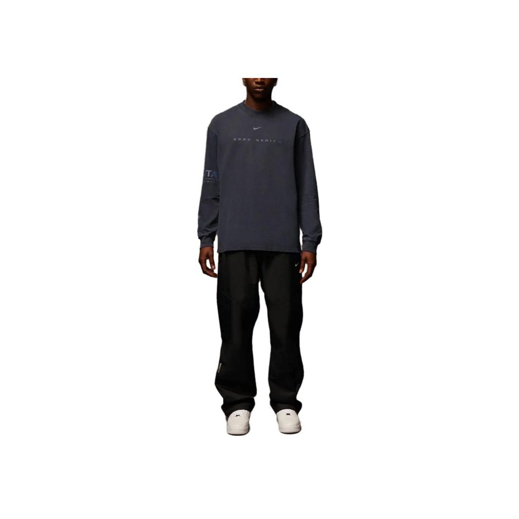 Nike x NOCTA NRG Long-Sleeve Mock Neck T-Shirt Dark Obsidian Unisex Tops Grey FQ6556-451