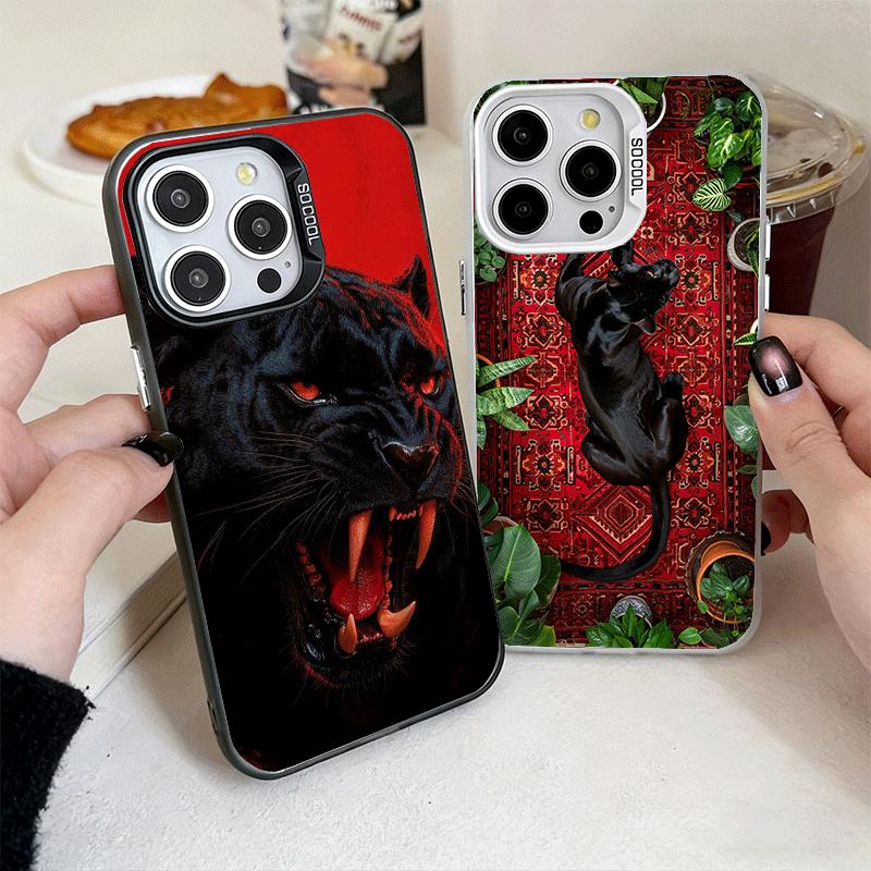 Black Panther Cool Animal Shockproof Phone Case for iPhone 17 Air 16 16E 15 Pro Max 14 Plus 13 Mini 12 Back Cover Anti Fall Fund