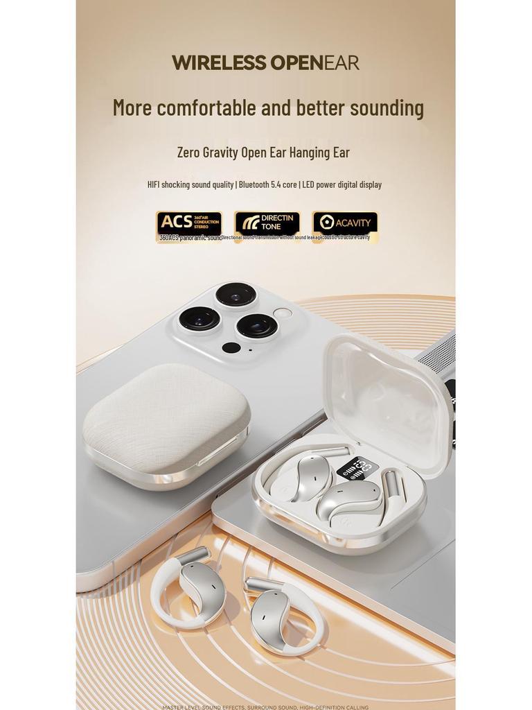 New Wireless Noise-Cancelling Bluetooth Earphones with Panoramic Sound for Running and Sports