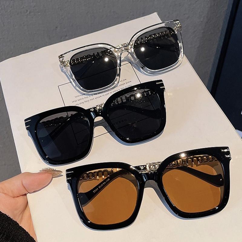New fashion square frame sunglasses for women luxury UV protection large frame all-match glasses DS-2324