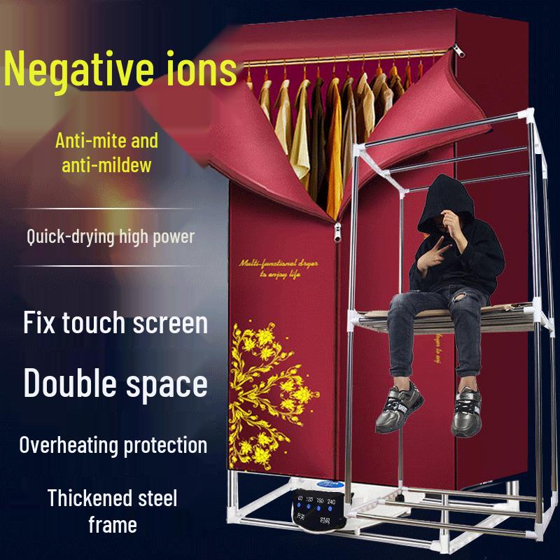 Foldable Remote-Controlled Clothes Dryer with Warm Air Blower for Home Use