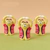 Japanese Zakka Spring Festival Cat Resin Ornament – Cute Miniature for Home Décor or Photography