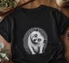 Hand Drawn Hedgehog T-Shirt, Black Ink Woodland Animal Tee, Minimalist Nature Graphic
