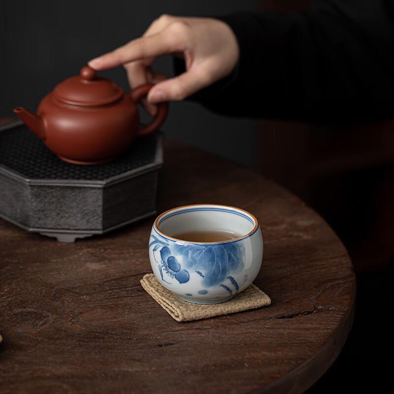 Su Shi Hand-Painted Ceramic Kung Fu Tea Cup