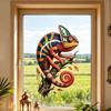 Caméléon sur Branche Adhésif Fenêtre Animal Réaliste Lézard Porte en Verre Statique