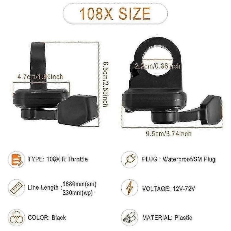 Electric Kickscooter Thumb Throttle Finger Throttle 24-72V Accelerator for Smartgyro Speedway & Rockway Maxwheel T4 T4 Dual