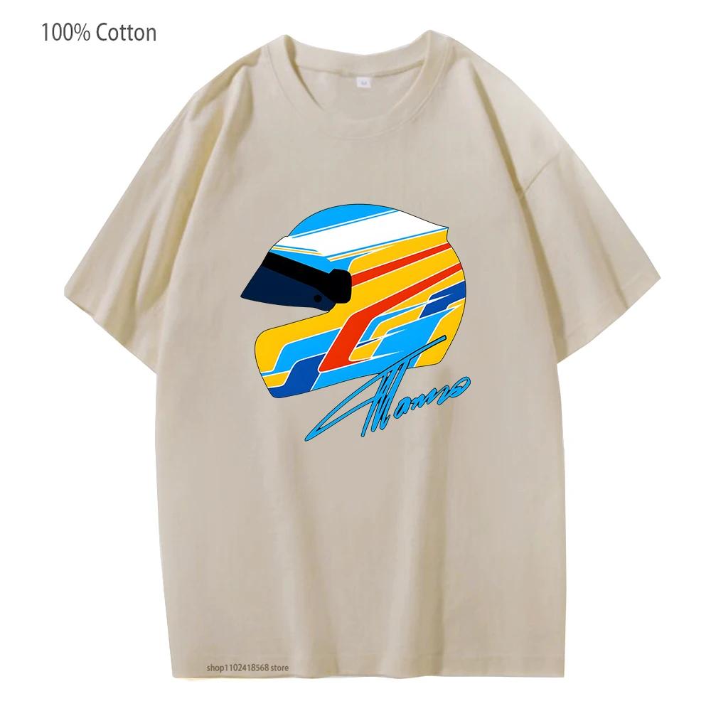Men's Cotton F1 Shirt Cool Tshirt Oversized Y2k Clothes Funny Games Women's Short Sleeve Top Male Clothing Short Sleeved