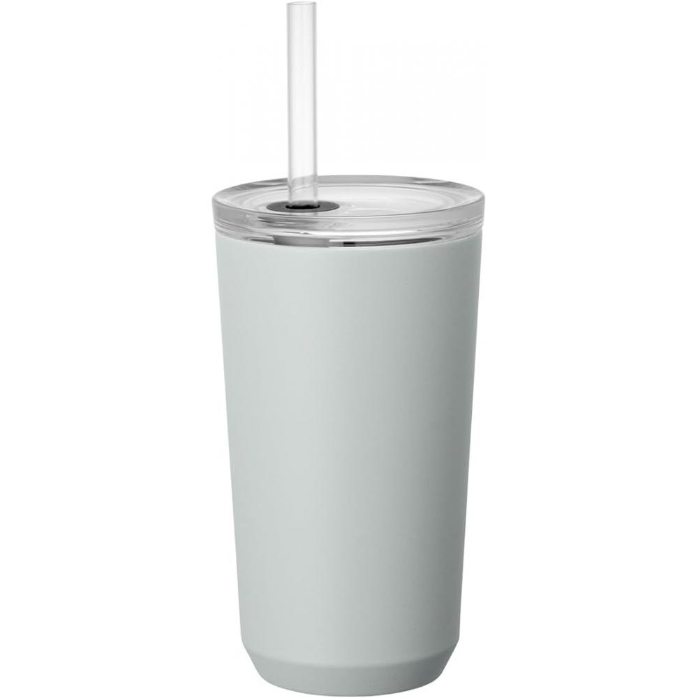 KinTo  KinTo  To Go Tumbler  480 Ml  Ice Gray  With Straw  20242  480 Ml  Ice Gray